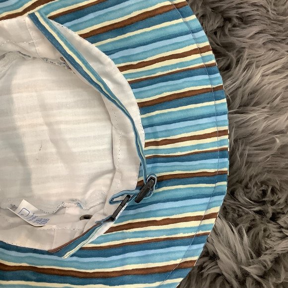 Snug As A Bug | Children's Beach Bum Adjustable Sun Hat | Blue & Brown | 0-2 Yrs - Picture 4 of 4